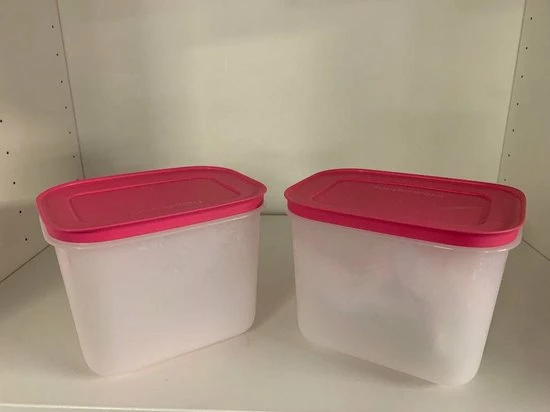 Tupperware Diepvriesdozen Set Van 2 (1.1 Liter Inhoud Per Stuk) 3 Tupperware Diepvriesdozen Set Van 2 (1.1 Liter Inhoud Per Stuk)