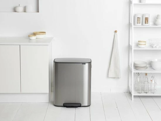 Brabantia Bo Prullenbak - 2 X 30 L - Matt Steel Fingerprint Proof 8 Brabantia Bo Prullenbak - 2 X 30 L - Matt Steel Fingerprint Proof - Afbeelding 6