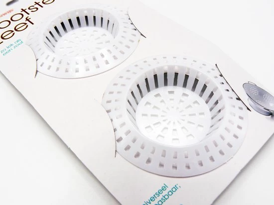 Doodadeals® Gootsteen Zeef - Afvoerzeef Douche - Plastic - Universeel Toepasbaar - Wit - 2 Stuks 5 Doodadeals® Gootsteen Zeef - Afvoerzeef Douche - Plastic - Universeel Toepasbaar - Wit - 2 Stuks - Afbeelding 3