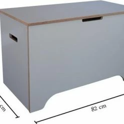 KISTOMIZE Opbergkist / Speelgoedkist XL (125L) - Stevig - Kwalitatief - Massief Hout - Grijs - Speelgoed - Kinderen (Opbergbox - Opbergbank - Opbergdoos - Dekenkist - Houten Kist) -Lesser & Pavey-winkel 550x416 5