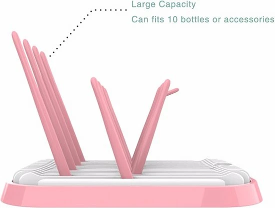 Minismus Bidon / Babyfles Droogrek Roze/Wit - Flessenrek Voor Bidons En Babyflessen - Afdruiprek Fles Met Lekbak - Flessendroogrek Voor Baby Flessen 8 Minismus Bidon / Babyfles Droogrek Roze/Wit - Flessenrek Voor Bidons En Babyflessen - Afdruiprek Fles Met Lekbak - Flessendroogrek Voor Baby Flessen - Afbeelding 6
