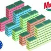 Magic Clean Schuursponsjes Schoonmaak - 100 Stuks - 75x50x30mm - Voordeelverpakking - MADE IN EU