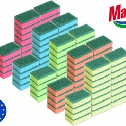 Magic Clean Schuursponsjes Schoonmaak - 100 Stuks - 75x50x30mm - Voordeelverpakking - MADE IN EU