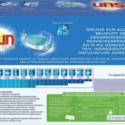 Sun All-in-1 Normaal Vaatwastabletten - 7 X 24 Stuks - Voordeelverpakking -Lesser & Pavey-winkel 550x418