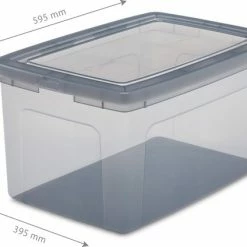 IRIS OHYAMA IRIS Modular Clear OpbergBox - 50L - 3 Stuks - Grijs 9 IRIS OHYAMA IRIS Modular Clear OpbergBox - 50L - 3 Stuks - Grijs -Lesser & Pavey-winkel 550x424