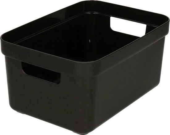 Sunware - Sigma Home Opbergbox 5L Zwart - 25,2 X 17,5 X 12,2 Cm 6 Sunware - Sigma Home Opbergbox 5L Zwart - 25,2 X 17,5 X 12,2 Cm - Afbeelding 4