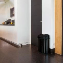 Sensor Prullenbak Zwart 40 Liter - Automatische Soft Close Deksel - 40L Design Afvalemmer Homra FONIX - Infrarood Sensor - Vuilnisbak Met Elektrische Deksel - Sensorbediening - Vingerafdrukvrij - Vuilafstotend - Zwarte Keuken En Kantoor Vuilbak -Lesser & Pavey-winkel 550x440 6