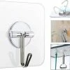 FSW-Products - 5 Stuks - Transparanten Ophanghaken - Wandhaken - Badkamerhaken - Keukenhaken - Ophanghaakjes - Plastic / RVS - Zelfklevende Ophanghaken - Kledinghaken - Zelfklevende Haken -Lesser & Pavey-winkel 550x445 1