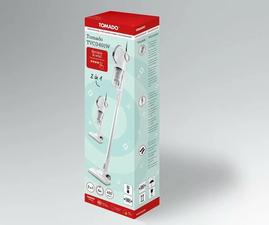 Tomado TVC0401W - Steelstofzuiger - Incl Kruimelzuiger - Snoerlengte 6 Meter - Wit 9 Tomado TVC0401W - Steelstofzuiger - Incl Kruimelzuiger - Snoerlengte 6 Meter - Wit - Afbeelding 7