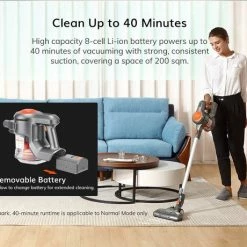 Ilife Easine H70 Steelstofzuiger – Steelstofzuiger Draadloos – Steelstofzuigers – Snoerloze Steelstofzuiger – Stofzuiger Zonder Zak – Stofzuiger – Ingebouwde LED Lampen -Lesser & Pavey-winkel 550x460 2