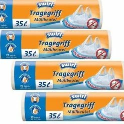 Swirl Pedaalemmerzakken Met Handvatten 35ltr Multipack 4 X 15 Stuks