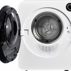 YJZQ Geventileerde Droger Wasdroger -roestvrijstalen Droger 3 Kg -830 W Wit Drievoudig Filter -5 Programma's Wit Oververhittingsbeveiliging-Wandmontage-Energieklasse C -Lesser & Pavey-winkel 550x465