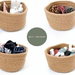 Oliva's - Jute Mandjes - Opbergmand - Opbergbakje - Opbergmandjes - 3L - Set Van 2 Stuks 11 Oliva's - Jute Mandjes - Opbergmand - Opbergbakje - Opbergmandjes - 3L - Set Van 2 Stuks -Lesser & Pavey-winkel 550x467