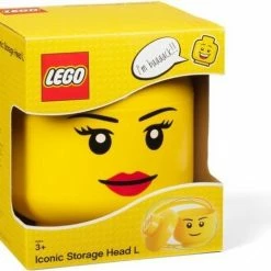 Opbergbox Iconic Hoofd Girl 24 Cm, Geel - LEGO -Lesser & Pavey-winkel 550x467 7