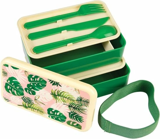 Rex London Vintage Bento Broodtrommel - 2 Compartimenten - Voor Volwassenen Of Kinderen Vanaf 8jr 5 Rex London Vintage Bento Broodtrommel - 2 Compartimenten - Voor Volwassenen Of Kinderen Vanaf 8jr - Afbeelding 3