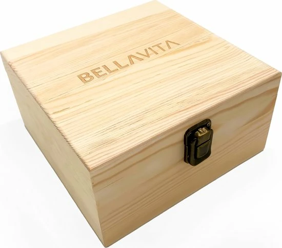 BELLAVITA Etherische Oliën Doos - Opbergdoos - Essential Oil Box - Storage Box - 25 Vaks - 5-15ml - Houten Doos - Opbergen - Opslag - Hout - Olie - Etherische Oliën - Black Friday - Sinterklaas - Kerst 4 BELLAVITA Etherische Oliën Doos - Opbergdoos - Essential Oil Box - Storage Box - 25 Vaks - 5-15ml - Houten Doos - Opbergen - Opslag - Hout - Olie - Etherische Oliën - Black Friday - Sinterklaas - Kerst - Afbeelding 2