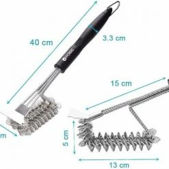 ForDig - RVS - Barbecue - Grill - Reinigingsborstel Met Schraper -Lesser & Pavey-winkel 550x486 1