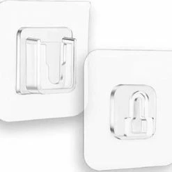 Merkloos 5/10/15/20 Zelfklevende Ophanghaken - Haken - Dubbelzijdig Tape - Haakjes - Badkamer Accessoires - Hanger - Ophangsysteem Schilderijen - Plakhaakjes Zelfklevend - Ophangsysteem - Hangers - Keuken - Haakjes Ophang - Opberg - Haak - Stipco