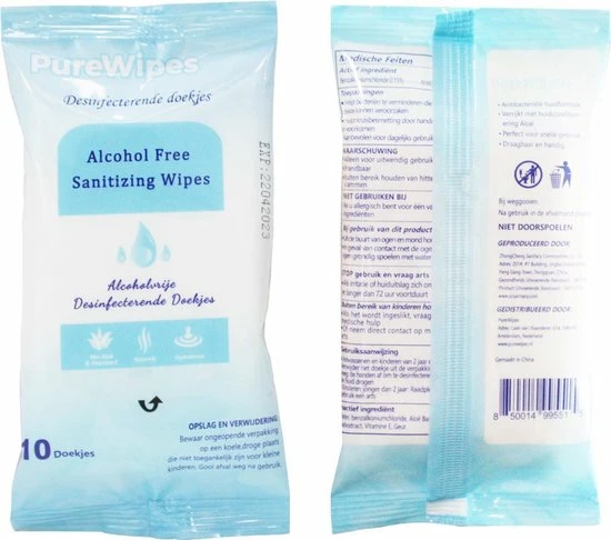 PureWipes | Schoonmaakdoekjes | Antibacteriële Doekjes | Desinfecterende Doekjes | Vochtig | 5 Pakken 5 PureWipes | Schoonmaakdoekjes | Antibacteriële Doekjes | Desinfecterende Doekjes | Vochtig | 5 Pakken - Afbeelding 3