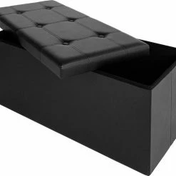 Casaria Klapbare Bank – Zitbank - MDF - 80x40x40 Cm Zwart