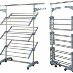 Herzberg HG-5015; Moving Clothes Rack Green -Lesser & Pavey-winkel 550x493 1