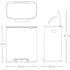 Brabantia Bo Prullenbak - 2 X 30 L - Matt Steel Fingerprint Proof 16 Brabantia Bo Prullenbak - 2 X 30 L - Matt Steel Fingerprint Proof -Lesser & Pavey-winkel 550x493 2