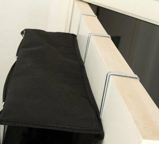 Merkloos Deur Schoenenrek - Hangend Opbergsysteem - Zwart 7 Merkloos Deur Schoenenrek - Hangend Opbergsysteem - Zwart - Afbeelding 5