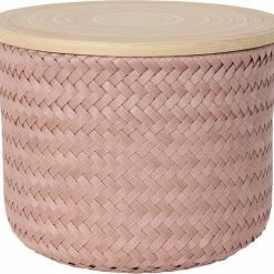 Handed By Wonder High S - Opbergmand Rond Met Deksel- Koper Roze