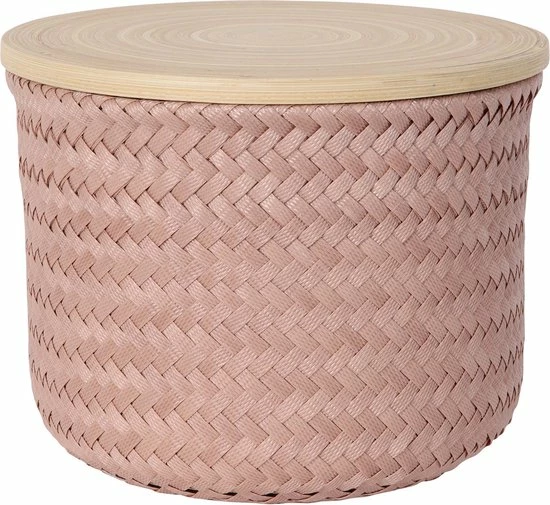 Handed By Wonder High S - Opbergmand Rond Met Deksel- Koper Roze 3 Handed By Wonder High S - Opbergmand Rond Met Deksel- Koper Roze