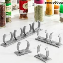 Innovagoods - Jarlock - Kruidenrek - Zelfklevend En Verdeelbaar - Ophangbaar - 5ex -Lesser & Pavey-winkel 550x506 2