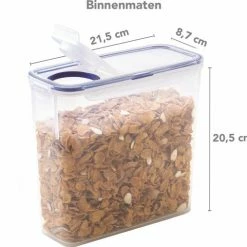 Lock&Lock Vershouddoos - Bewaardoos Met Deksel - Voorraaddoos - Voor Ontbijtgranen - Waspoeder Opbergdoos - Voercontainer - 3,4 Liter -Lesser & Pavey-winkel 550x507 2