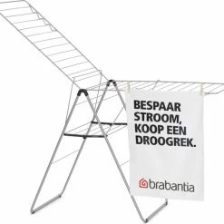 Brabantia HangOn Droogrek Inklapbaar - 20 Meter - Metallic Grey -Lesser & Pavey-winkel 550x508