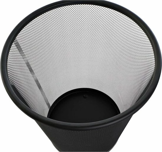 Items Zwart Prullenbakje/vuilnisbakje Rond Van Draadmetaal/mesh 29 X 35 Cm - Kantoorbenodigdheden - Bureau-accessoires - Vuilnisbakken/prullenbakken/afvalbakken 4 Items Zwart Prullenbakje/vuilnisbakje Rond Van Draadmetaal/mesh 29 X 35 Cm - Kantoorbenodigdheden - Bureau-accessoires - Vuilnisbakken/prullenbakken/afvalbakken - Afbeelding 2