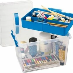 Sunware - Q-line Opbergbox Met Inzet 22L Transparant Blauw - 40 X 30 X 26 Cm 9 Sunware - Q-line Opbergbox Met Inzet 22L Transparant Blauw - 40 X 30 X 26 Cm -Lesser & Pavey-winkel 550x515 5