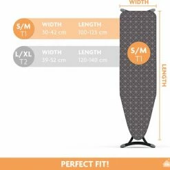 STRIJKPLANKHOES COMFORT – 120x40 CM – Beschikbaar In TWEE MATEN - Gemaakt Van 100% KATOEN En Uitgerust Met UITZONDERLIJK DIKKE MOLTONLAAG – Extra Strijkcomfort - LaundrySpecialist -Lesser & Pavey-winkel 550x516 2