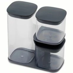 Joseph Joseph Voorraadpotten - Luchtdicht - Design - 3 Stuks - Grijs 6 Joseph Joseph Voorraadpotten - Luchtdicht - Design - 3 Stuks - Grijs -Lesser & Pavey-winkel 550x518 2
