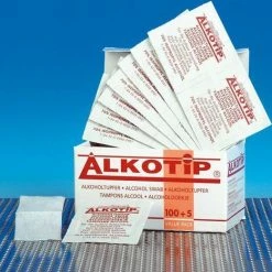 Alkotip Alcoholdoekjes 90x110mm, 100 Stuks 13 Alkotip Alcoholdoekjes 90x110mm, 100 Stuks -Lesser & Pavey-winkel 550x521 1