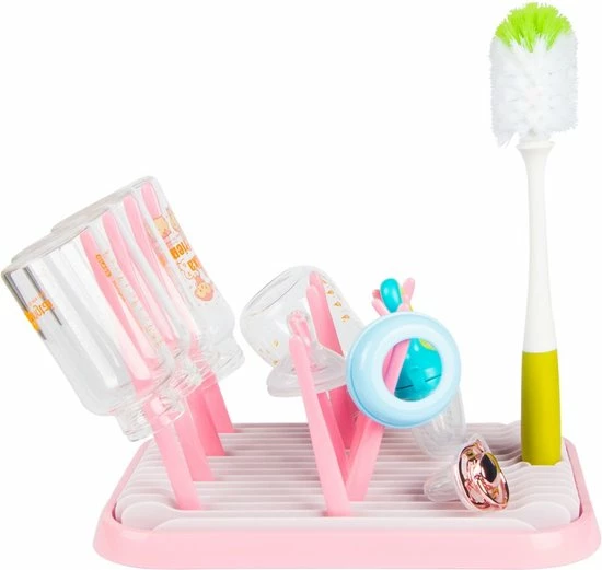 Minismus Bidon / Babyfles Droogrek Roze/Wit - Flessenrek Voor Bidons En Babyflessen - Afdruiprek Fles Met Lekbak - Flessendroogrek Voor Baby Flessen 6 Minismus Bidon / Babyfles Droogrek Roze/Wit - Flessenrek Voor Bidons En Babyflessen - Afdruiprek Fles Met Lekbak - Flessendroogrek Voor Baby Flessen - Afbeelding 4