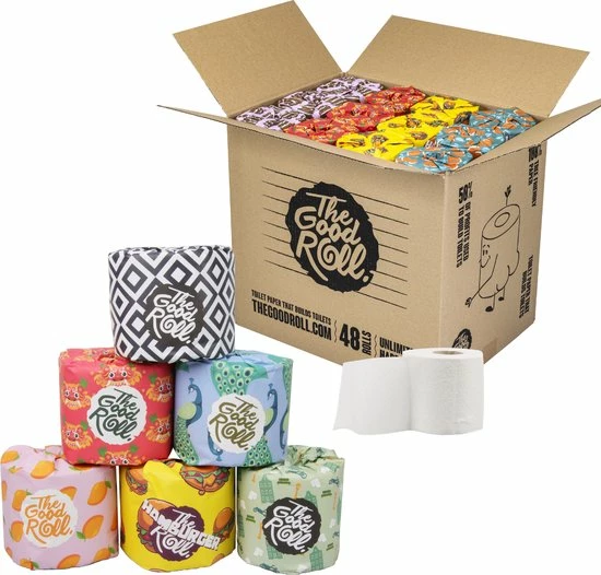 THE GOOD ROLL Toiletpapier - 48 Stuks - 250vel 3-laags - The Cheerful Choice - Duurzaam - 100% Gerecycled 3 THE GOOD ROLL Toiletpapier - 48 Stuks - 250vel 3-laags - The Cheerful Choice - Duurzaam - 100% Gerecycled
