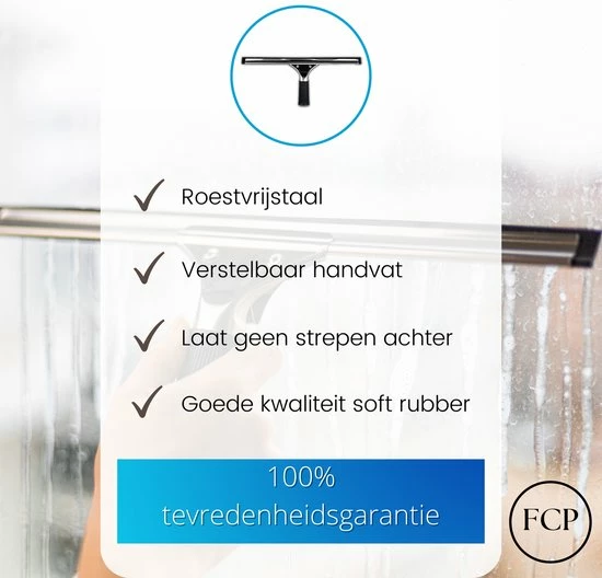 Raamwisser - Raamtrekker - Ruitenreiniger - Raam – Ruit – Roestvrijstaal – Rubber – Universeel – Schoonmaakartikelen - Zwart – 35 CM - FCProducts - Raamreiniging - Verwisselbaar - Roestvrijstaal 4 Raamwisser - Raamtrekker - Ruitenreiniger - Raam – Ruit – Roestvrijstaal – Rubber – Universeel – Schoonmaakartikelen - Zwart – 35 CM - FCProducts - Raamreiniging - Verwisselbaar - Roestvrijstaal - Afbeelding 2