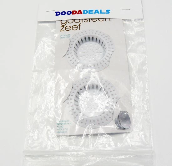Doodadeals® Gootsteen Zeef - Afvoerzeef Douche - Plastic - Universeel Toepasbaar - Wit - 2 Stuks 4 Doodadeals® Gootsteen Zeef - Afvoerzeef Douche - Plastic - Universeel Toepasbaar - Wit - 2 Stuks - Afbeelding 2
