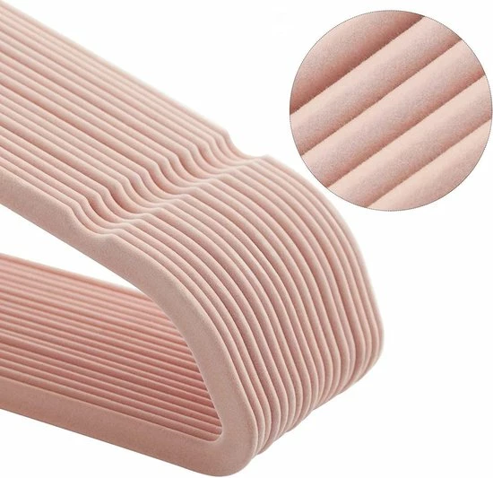 Acaza Set Van 30 Anti-Slip Kledinghangers - 30 Dunne Roze Kleerhangers / Kapstokken - Roze En Goud 9 Acaza Set Van 30 Anti-Slip Kledinghangers - 30 Dunne Roze Kleerhangers / Kapstokken - Roze En Goud - Afbeelding 7