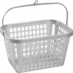 Forte Plastics Wasknijpers Mandje/bakje 20 X 25 X 14 Cm Zilver - Wassen/de Was Doen Artikelen - Wasknijpers Opbergen - Knijpermandje