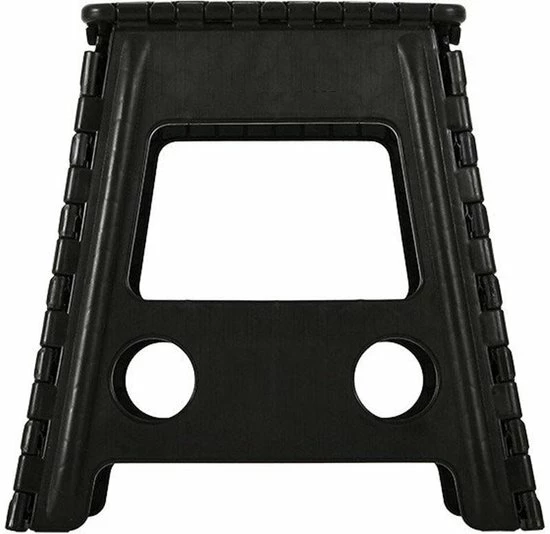 Merkloos Verdikt Kunststof Klapkruk-draagbaar-opvouwbare Kruk-Met Antislip Oppervlak Zwart 45.5x29x22cm 6 Merkloos Verdikt Kunststof Klapkruk-draagbaar-opvouwbare Kruk-Met Antislip Oppervlak Zwart 45.5x29x22cm - Afbeelding 4