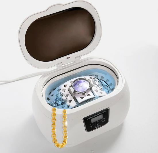 UTEN - Ultrasone Reiniger 600ml - Ultrasoon Reiniger Sieraden - 43khz Frequentie Ultrasoon Reinigingsapparaat - 5 Tijdsmodi - Met Automatische Stop (voor Brillen Sieraden Horloges Kunstgebit Ringen) 4 UTEN - Ultrasone Reiniger 600ml - Ultrasoon Reiniger Sieraden - 43khz Frequentie Ultrasoon Reinigingsapparaat - 5 Tijdsmodi - Met Automatische Stop (voor Brillen Sieraden Horloges Kunstgebit Ringen) - Afbeelding 2