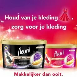 Fleuril Color Caps - Wasmiddel Capsules - Voordeelverpakking - 8 X 12 Wasbeurten -Lesser & Pavey-winkel 550x536 4