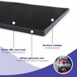 Aerend® Multifunctionele Afdruipmat – Horeca Barmat – Camper Vaatwas & Aanrecht Mat – Zwart Rubber Antislip - 30x45 CM -Lesser & Pavey-winkel 550x537 5