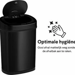 Sensor Prullenbak Zwart 40 Liter - Automatische Soft Close Deksel - 40L Design Afvalemmer Homra FONIX - Infrarood Sensor - Vuilnisbak Met Elektrische Deksel - Sensorbediening - Vingerafdrukvrij - Vuilafstotend - Zwarte Keuken En Kantoor Vuilbak -Lesser & Pavey-winkel 550x537 6