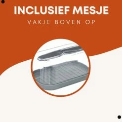 Five - Boterschaal Met Deksel - Botervloot Met Mesje - Bewaardoos Boter - Boterhouder - Botervloot -Lesser & Pavey-winkel 550x537 9