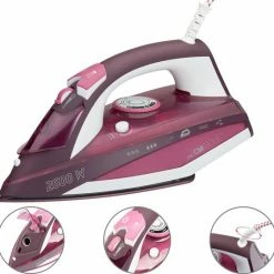 Clatronic DB 3705 - Stoomstrijkijzer Met 7 Functies, Keramische Zool, Traploze Temperatuurregeling 2600 Watt -Lesser & Pavey-winkel 550x538 3